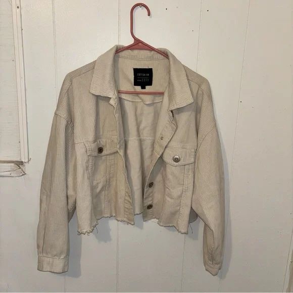 1. Cotton On Women's Cream Tan Jacket Size 14 - Picture 1 of 3